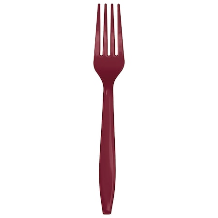 Touch Of Color Burgundy Red Plastic Forks, 7", 288PK 010122